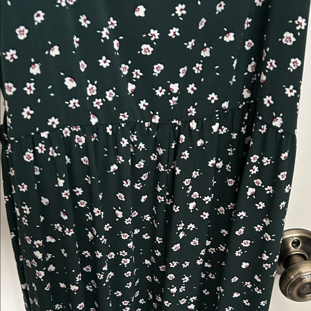 Kaileigh Dark Green Floral Jumpsuit Stitch fix Size Large petite New! - Picture 6 of 6